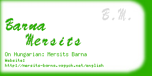 barna mersits business card